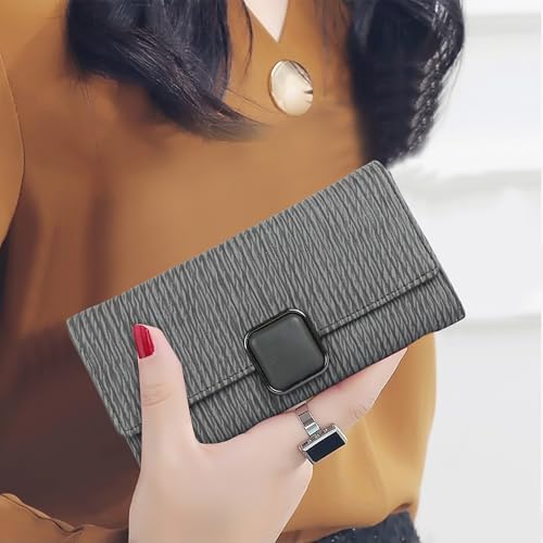 NORVE PU Leather Casual Trendy Design Hand Wallet Clutch Purse For Women