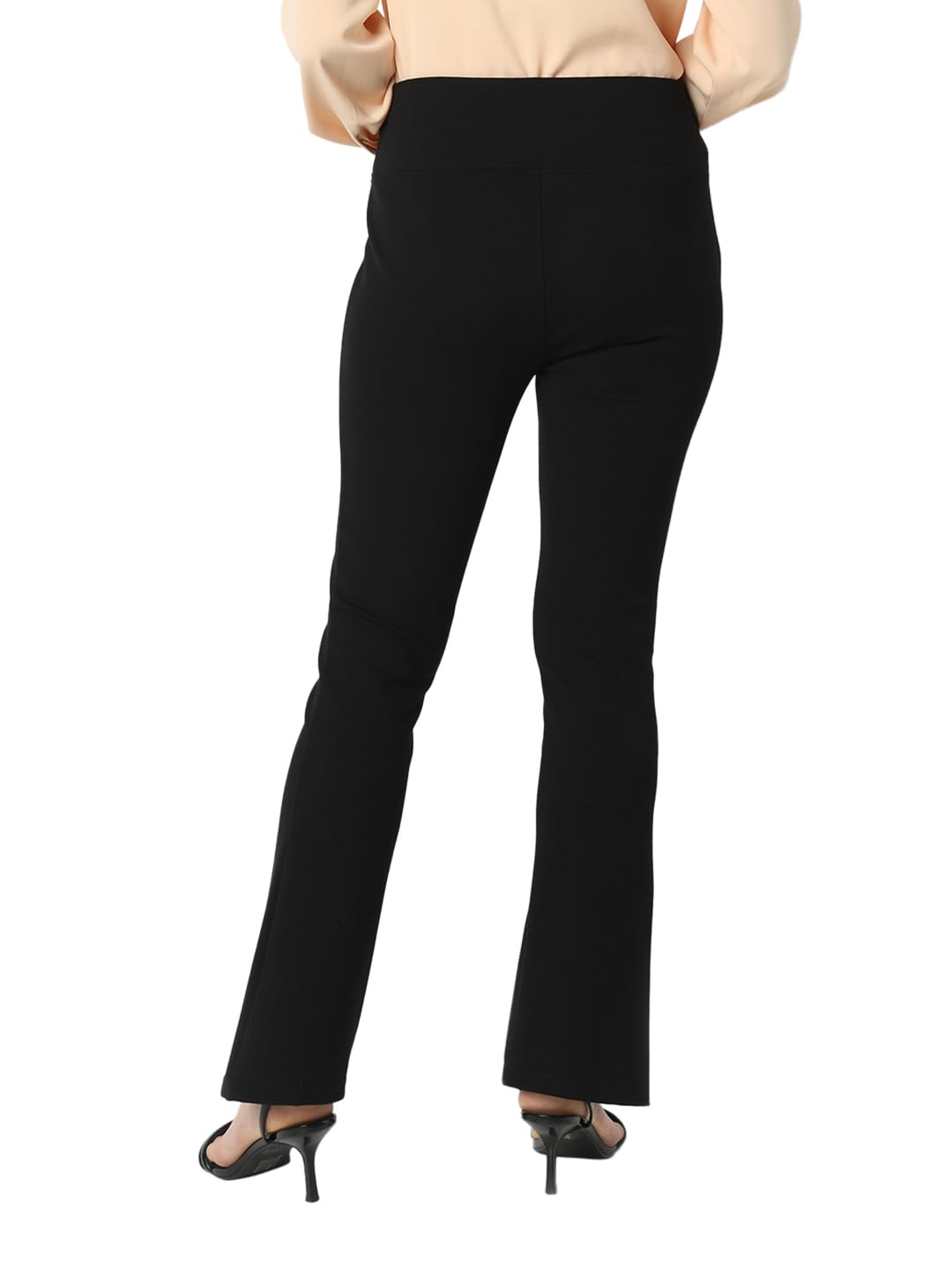 VERO MODA Black Front Slit Flared Pants