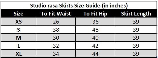 studio rasa Women's Dupion Block Printed Bias Skirt for Festive Wedding Party (SKTOC419RC170L_Pink_Large)