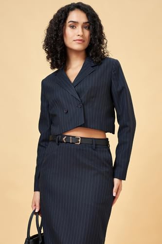 Women's Annabelle Navy Blazer Regular Fit,Baritone Blue,S