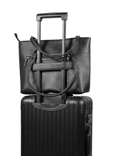 eske Fleur Tote Bag for Women | Office Handbag for 15” Laptop | Travel bag with Trolley Strap | Ladies Purse | Stylish Shoulder bag for Work | Gift for girls | Vegan Leather Tote |