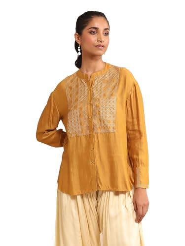 Yellow Embroidered Shirt