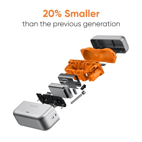 realme Buds T500 Pro TWS Earbuds with 12.4mm Drivers, Upto 50dB ANC,3D Spatial Audio, 56H Playtime, AI ENC, IP55 Rating, and 45ms Low Latency BT 6.1 (Orange Mint)