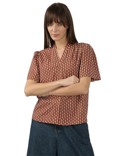 VERO MODA Women's Regular Fit Brown Top