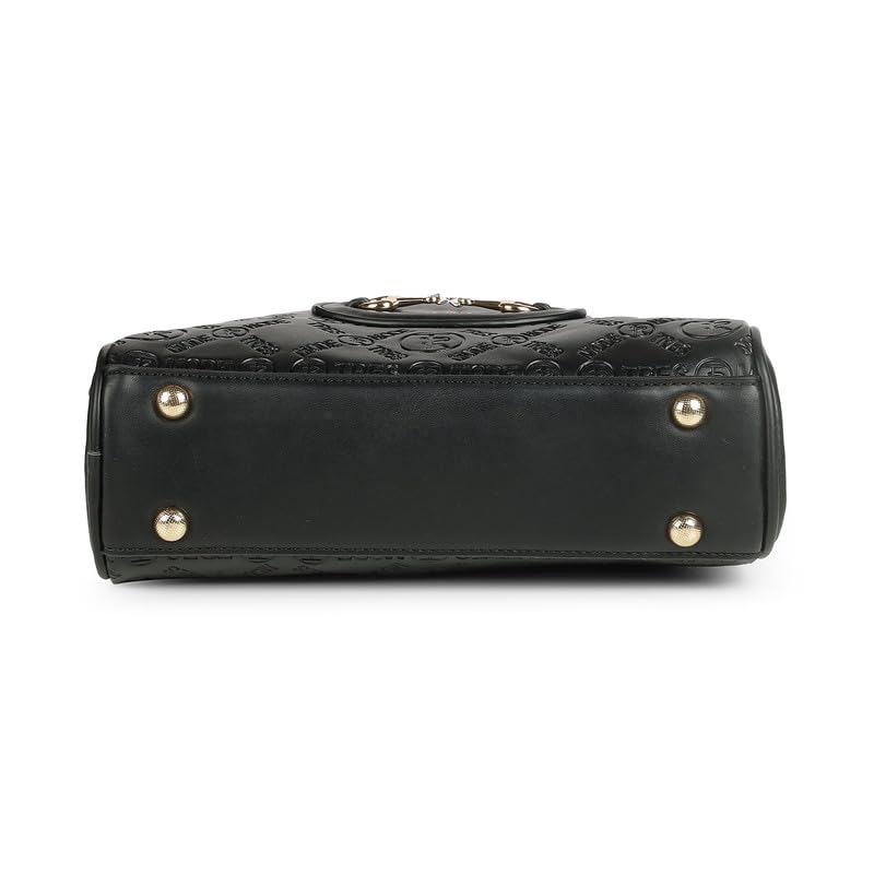 tresmode BERGEN Black Vegan Leather Sling Bag