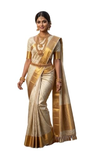 VFCollections - NITA AMBANI - BANARASI GOLDEN EMBOSSED PREMIUM SOFT TISSUE SILK SAREE (VFC649-2)