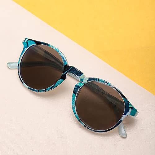 Carlton London Girl's Blue Lens & Green Cateye Sunglasses