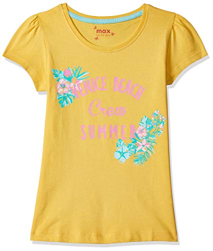 Max Girls Cotton Floral Regular T-Shirt Pack Of 5(M20CBTAMZ3MULTI_MULTI 3_5 Years-6 Years)