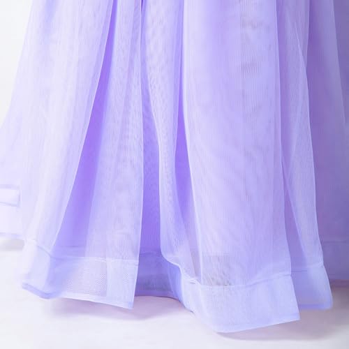 Hopscotch Girls Purple Sleeveless 3D Floral Applique Gown for Age (12-24 Months)