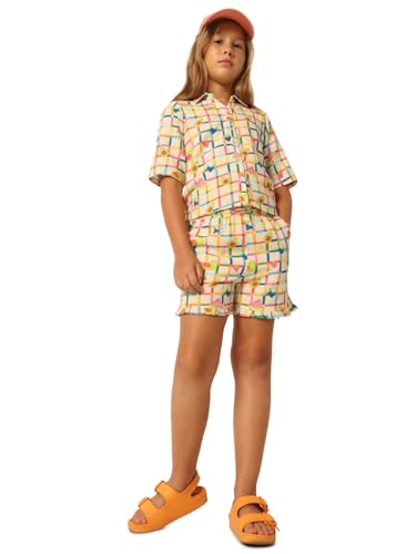 VERO MODA Girls Printed Thigh Length Mid Rise Multicolor Casual Shorts