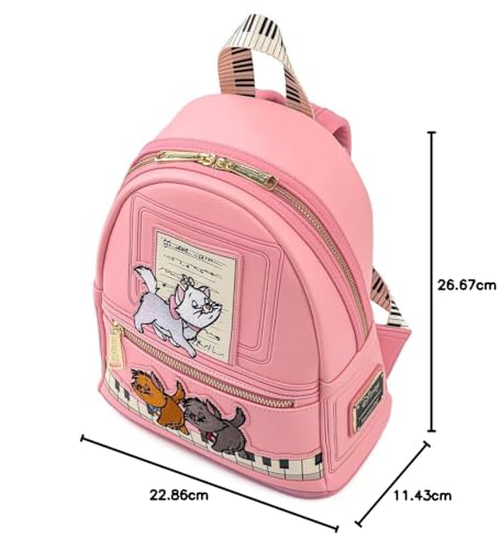 Loungefly Disney Aristocats Piano Kitties Womens Double Strap Shoulder Bag Purse