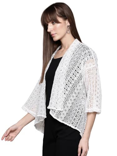 Label RITU KUMAR Ivory Fashion Flair Outer Wear Shrug