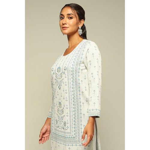 Rangriti Women's Acrylic Kurta Set (WNTRWR20200AW24GRY_Grey