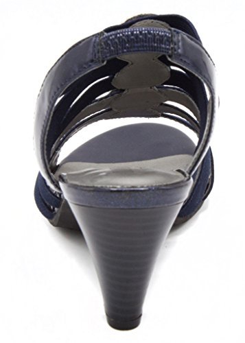 LONDON FOG Nanci Dress Sandals Navy 8 M US