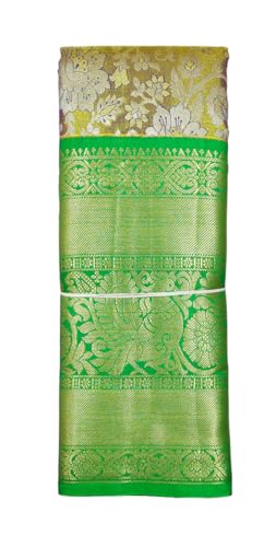 VFCollections Women's Kanchipuram Silk Pure Pattu Sarees With Blouse (Vfc138-1), Multi