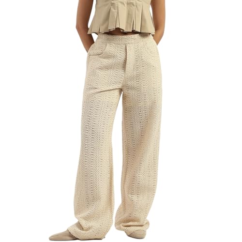 United Colors of Benetton Women's Wide Leg Trousers (25P4WVNBT186I901_Beige