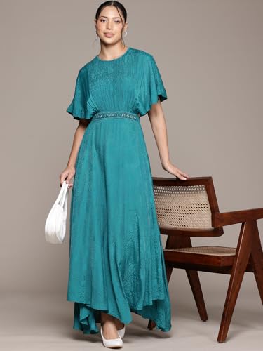 Green Shell Maxi Dress with Bustier