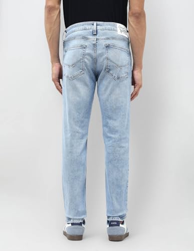 U.S. Polo Assn. Denim Co. Men's Brandon Slim Tapered Fit Blue Jeans (UDJEN1818_Blue_38)