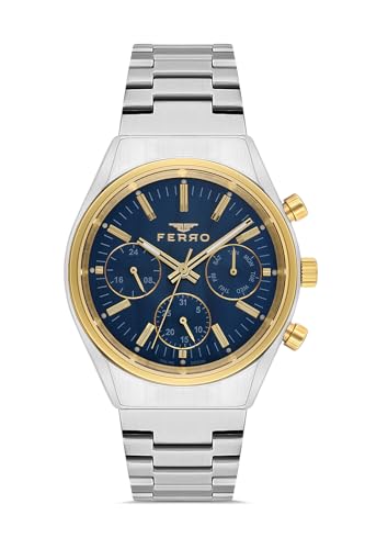 Ferro Design in Italy Momento Analog Blue Round Dial Men's Watch - FM43011A-D3