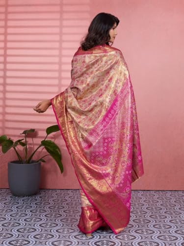 Veglari Women's Kanjivaram Pure Kanchipattu Soft Silk Original Hand Weving Klanjali Kanchivaram Silk Saree With Blouses Piecs (colour 1.4)