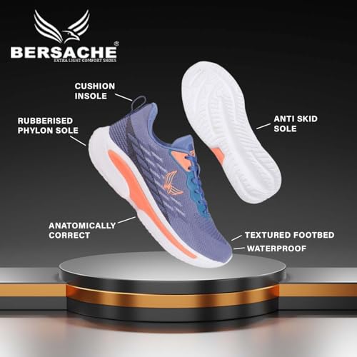 BERSACHE Sneaker, Loafers,Casual with Extra Comfort Sneakers for Women's/Girl's Blue