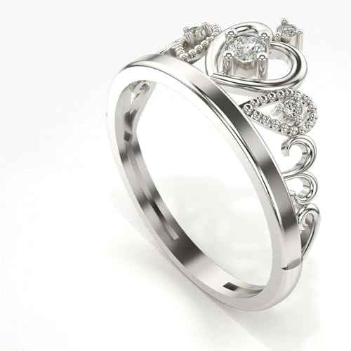 VALANOVA Sterling Silver & Certified Lab Grown Diamond 0.05cts | Ring For Women/Girls | Stylish & Elegant | VGR0123A | Ring Size: 16