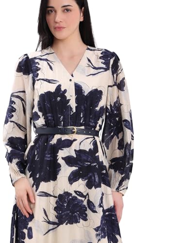 VERO MODA Womens Midi Dress Ecru