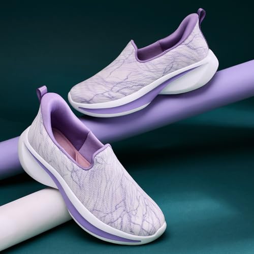 Campus Women's Grasp WHT/Purple Walking Shoes - 8UK/India 1 Pair