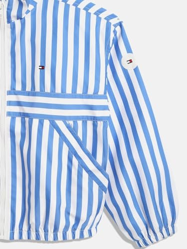 Tommy Hilfiger Girl's A-Line Coat (F25KROT001-2T_Blue Spell Stripes