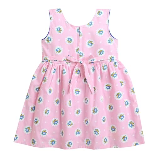 Hopscotch Baby Girls Knee Length Casual Dresses in Pink Color for Ages (18-24 Months)