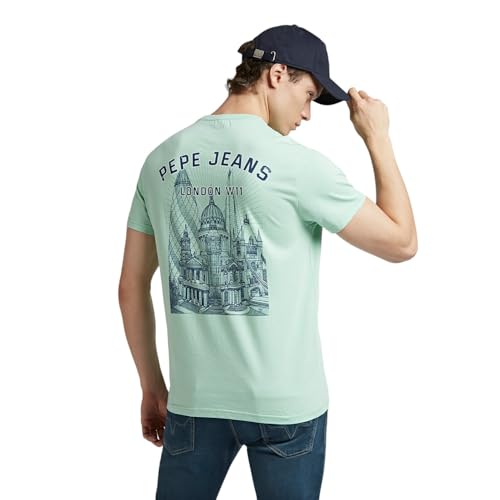 Pepe Jeans Men's Slim Fit T-Shirt (PM509898_Light Green