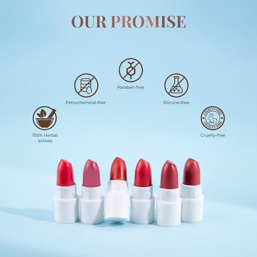 Just Herbs Ayurvedic Creamy Matte Micro Mini Lipstick Kit Lip Hydrating & Moisturizing, Lipsticks for Women Suitable All Indian Tones (Pack of 16)