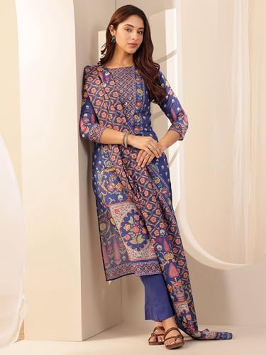 Libas Women's Cotton Kurta Set (9967H_Blue