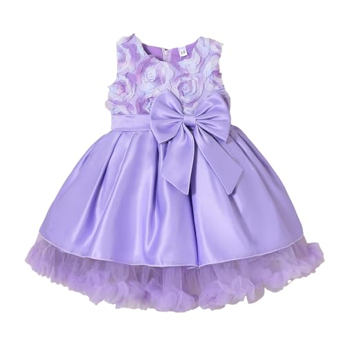 Hopscotch Girls Floral Applique Party Dress in Lavender Color for Age (2-3 Years)