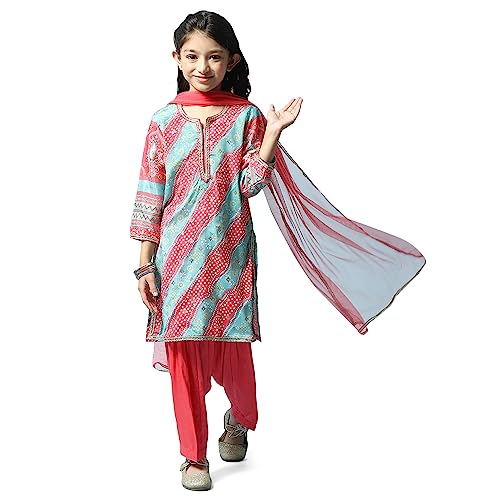 BIBA GIRL PRINTED CRINKLED KID(KW5392_SEA GREEN_7)