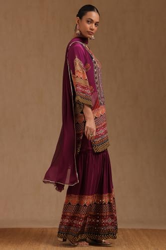 Soch Women's Crepe Kurta Suit Set (OWA5CD22211_Purple