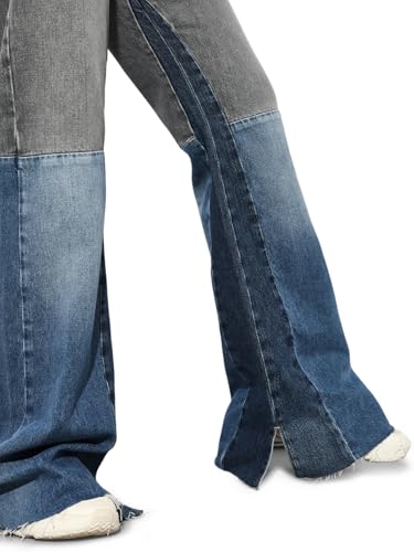 ONLY Women Wide Leg Mid-Rise Blue Jeans