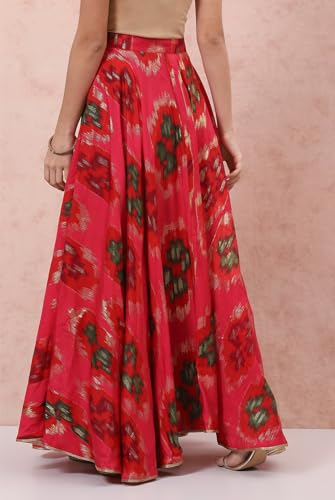 Rangriti Viscose Western Skirt Pink