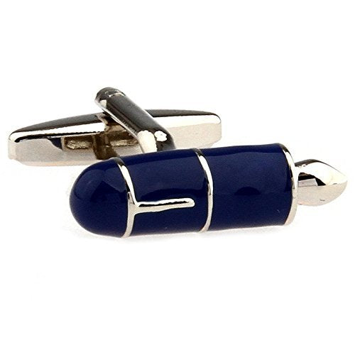 albetro Blue Fountain Pen Copper Cufflinks for Men