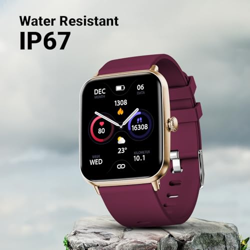 Fire-Boltt Ninja Call Pro Plus Fusion Smart Watch 1.83 inch with Bluetooth Calling, AI Voice Assistance, 100 Sports Modes IP67 Rating, 240 * 280 Pixel High Resolution (Wine)