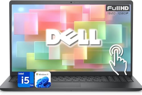 Dell 15.6" Touchscreen Business Laptop Computer, 13th Gen Intel Core i5 (Beat i7-1250U), 8GB DDR5 RAM, 256GB SSD, WI-FI 6, Long Battery Life, Windows 11