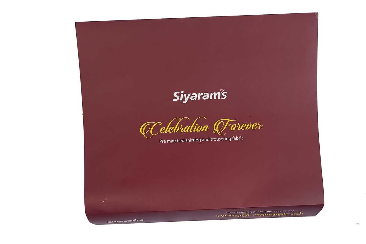 Siyaram's Men's Plain Shirt and Trouser Unstitched Fabric Set -Gift Pack (Multicolour_Free Size)