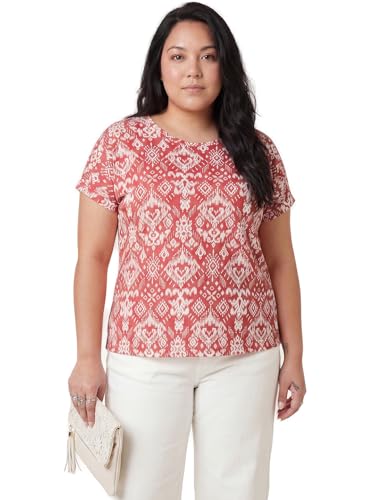 Max Women Printed T-Shirt (Coral_4XL)