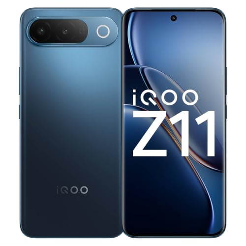 iQOO Z11 5G (Celestial Blue, 8GB RAM, 256GB Storage) | India's 1st MediaTek Dimensity 7500 Turbo Processor* | Brightest Display in the Segment* | AI Captions- Record & Recap*