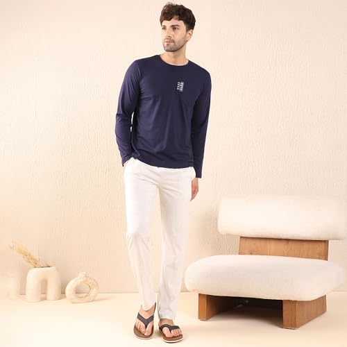 Sweet Dreams Men's Solid Pyjama Set