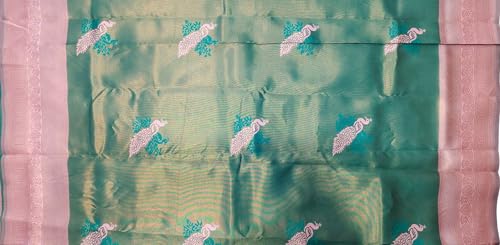 SREE KUMARAN Womens Silk Kanchipuram Kubera Pure Pattu Sarees With Blouse (VSK308-1), Multicolor
