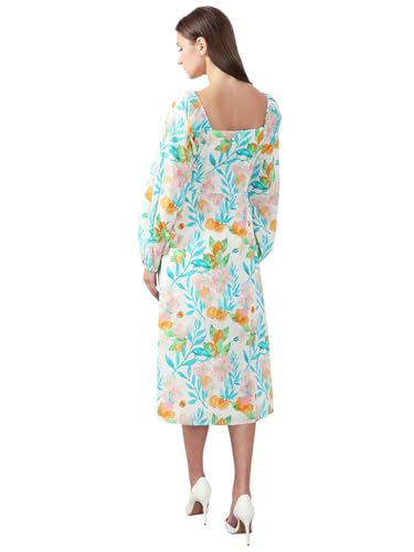 VERO MODA Women's Fit and Flare Blue Dress