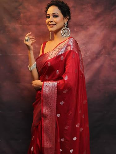 Amrutkala Sarees Designer Kanjivaram Woven Banarasi Silk Solid Saree