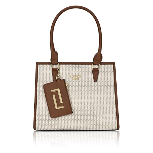 Lavie Luxe Women's Monogram Quad26 Medium Tote Handbag | Tote Bag For Work | Ladies purse | Stylish Shoulder Bag | Gift For Women