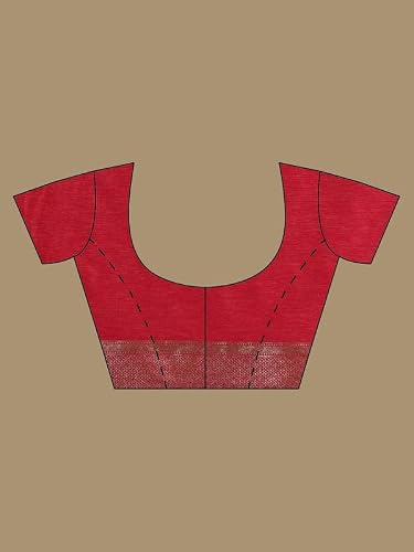 Meena Bazaar Woven Art Silk Saree With Blouse Piece | Pink
